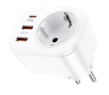 Earldom SC18 Αντάπτορας Πρίζας Με 2 θύρες USB-A (12W) & 1 θύρα USB-C (12W)