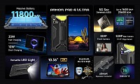 ULEFONE tablet Armor Pad 4 Ultra, 10.36, 8/256GB, 11800mAh, IP68/IP69K, 5G, μαύρο ARMORPAD4ULTRA-BK