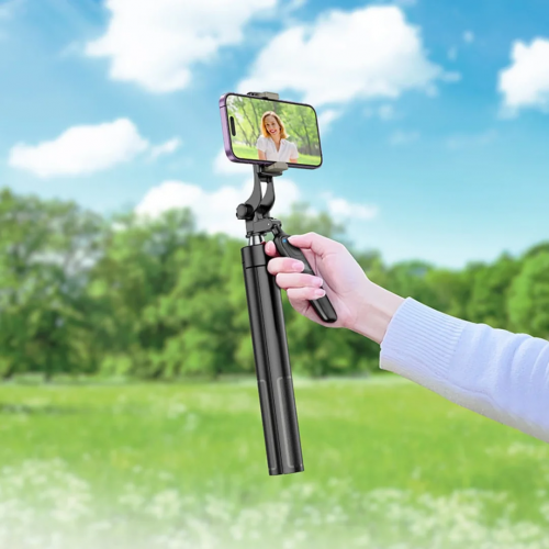 HOCO selfie stick with bluetooth remote control tripod K19 black